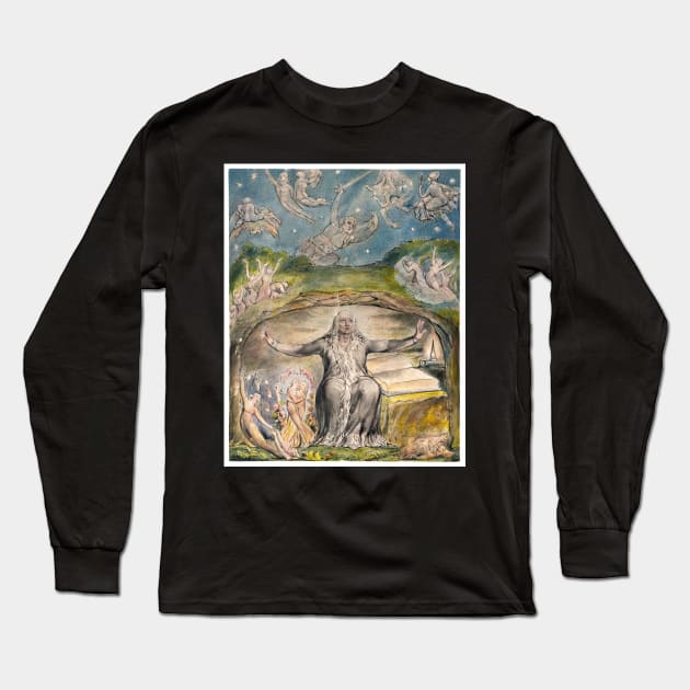 illustration to milton s l allegro and il penseroso 1820 - William Blake Long Sleeve T-Shirt by Kollagio